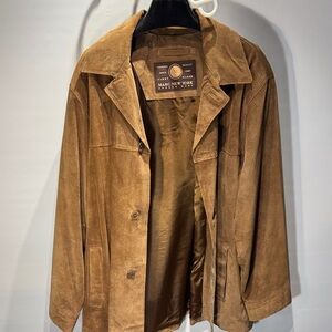 Marc New York Men's Brown Suede Shirt Jacket